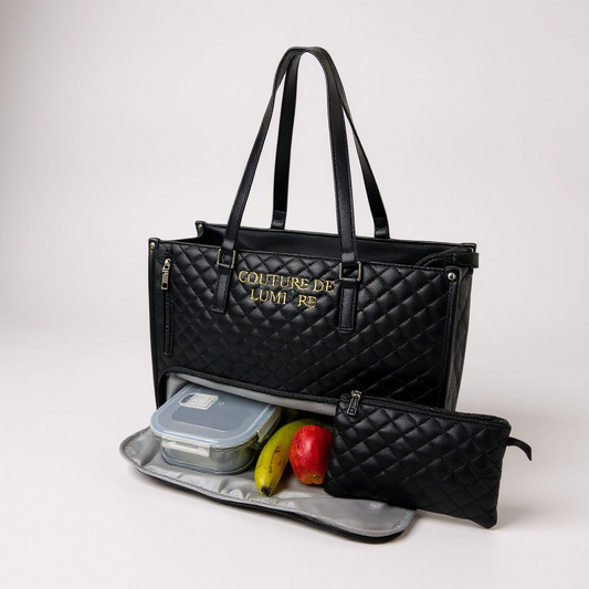 Quilted Work Tote β Laptop, Lunch & Everyday Organiser