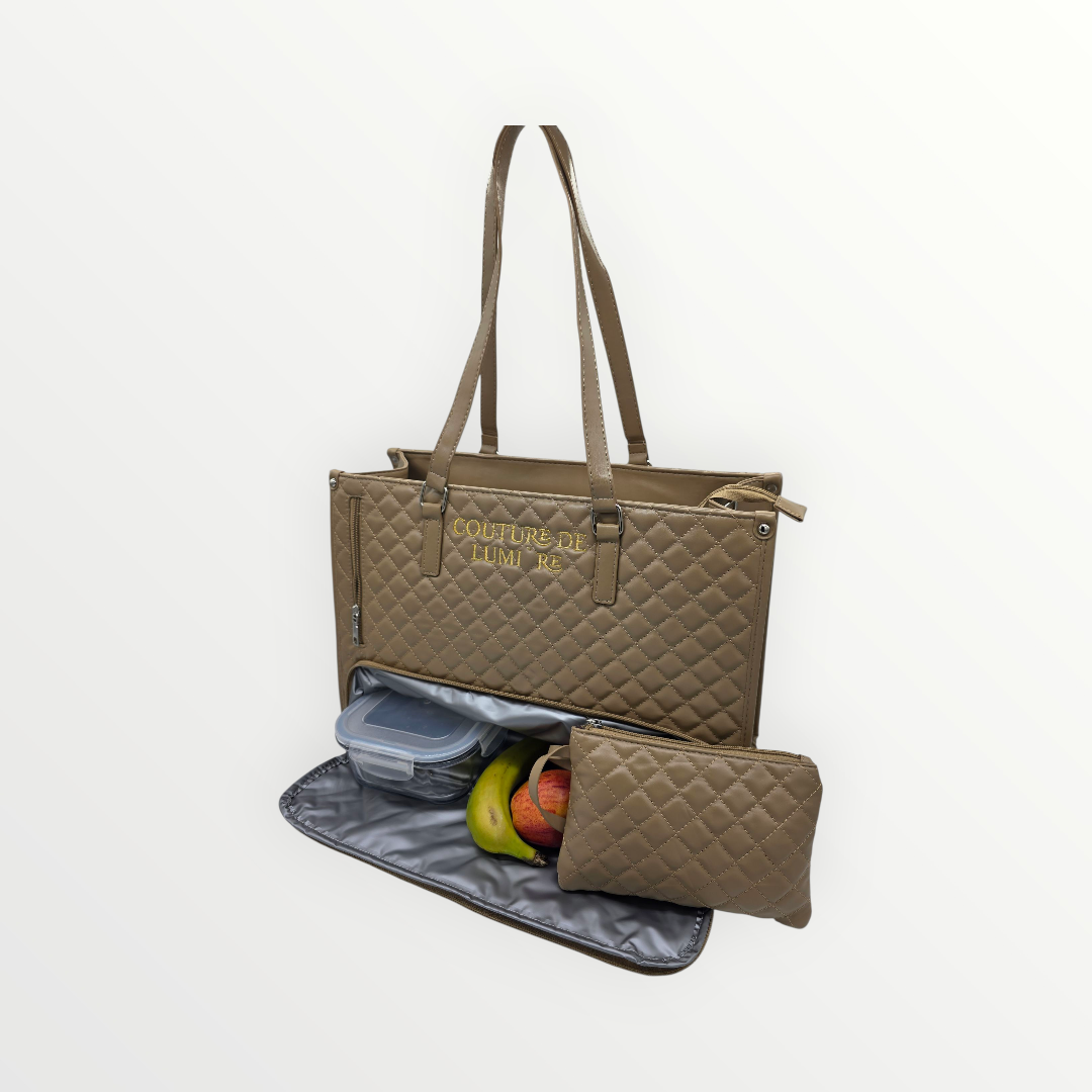 Quilted Work Tote β Laptop, Lunch & Everyday Organiser