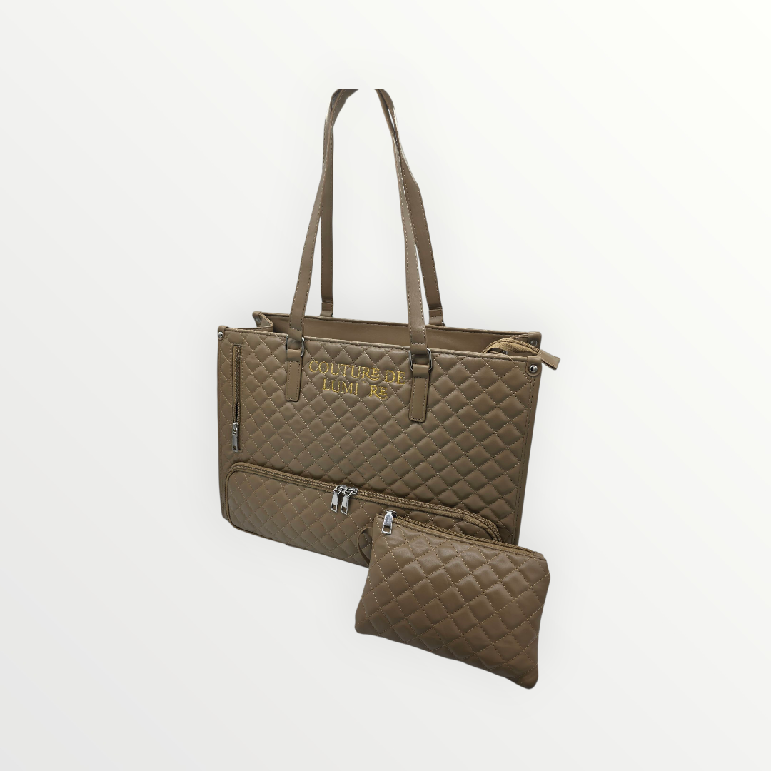 Quilted Work Tote β Laptop, Lunch & Everyday Organiser