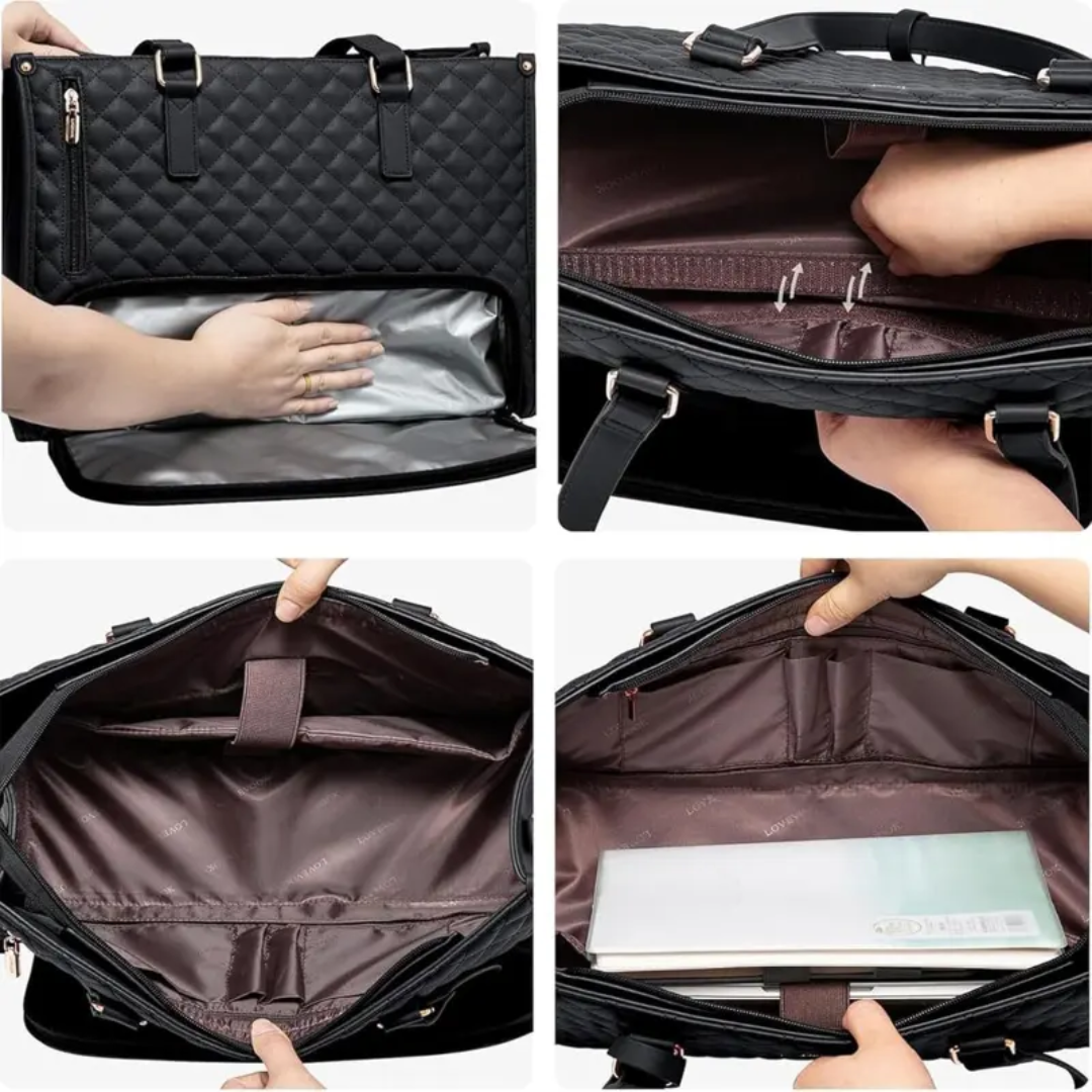 Quilted Work Tote β Laptop, Lunch & Everyday Organiser